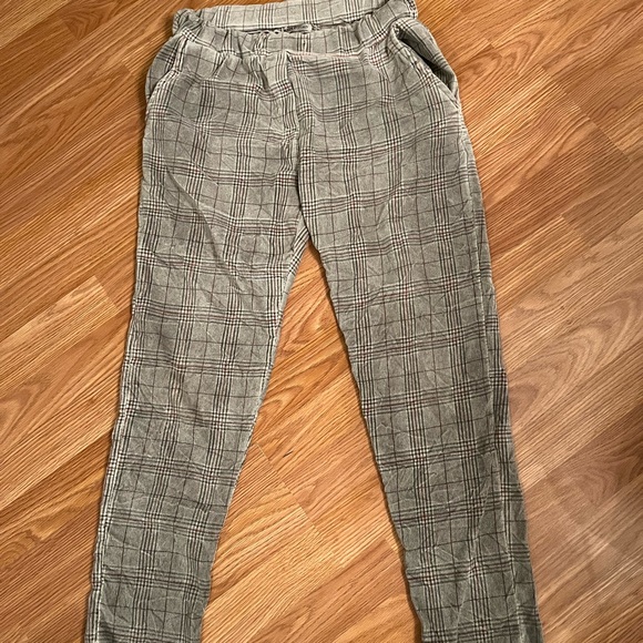 Made In Italy - Plaid Cozy Pants - Picture 1 of 3